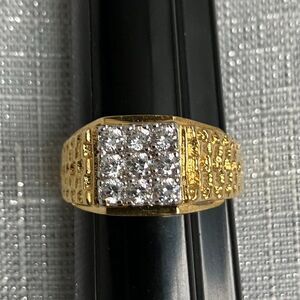 Gold BLING Men's Ring Men's Size 9 NWOT